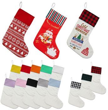 Full-color Sublimation Christmas Socking Gift Bags - 16" L x 11.8" W